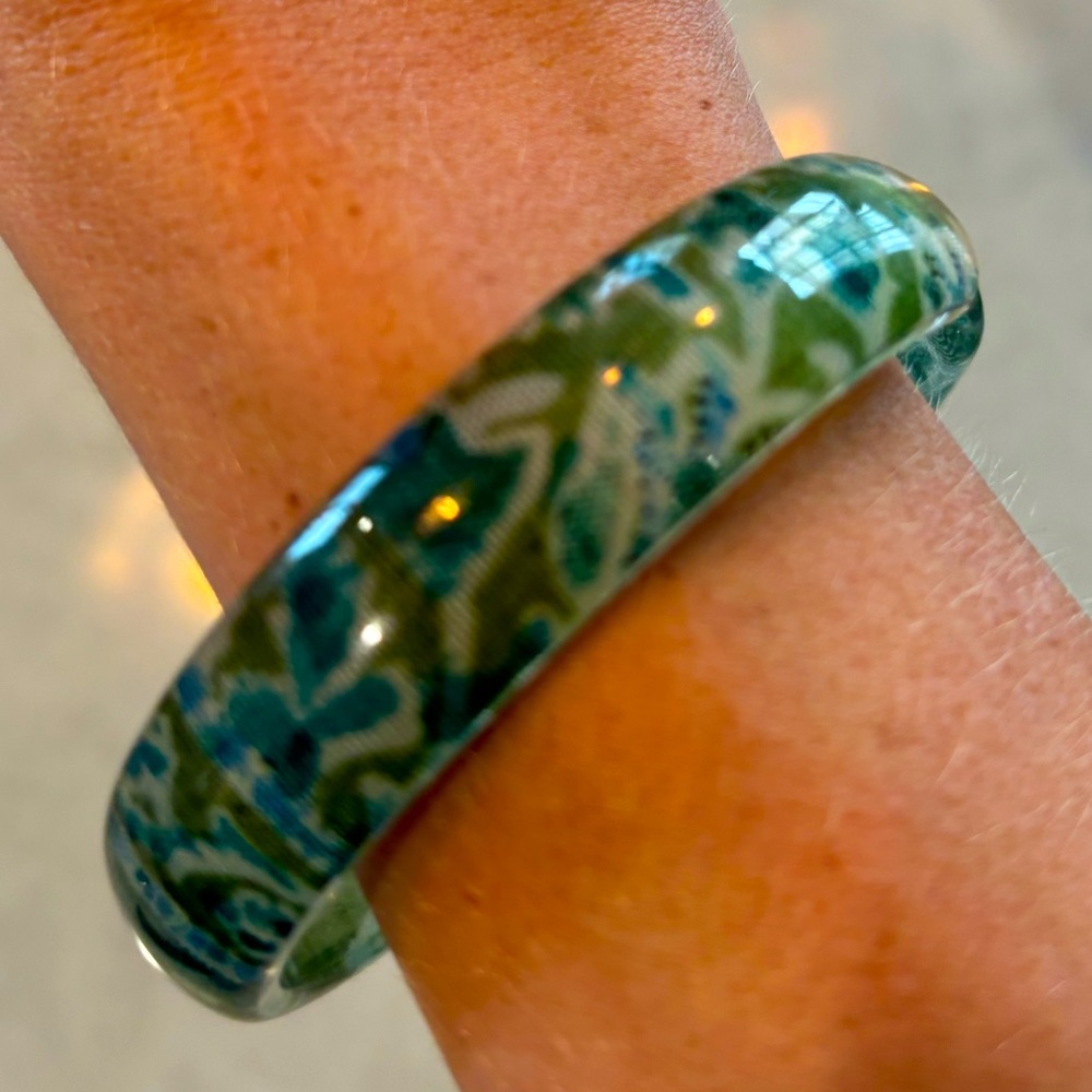 Blue/green vintage bangle bracelet